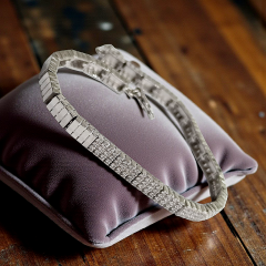 Swarovski taşlı Cartier model Altın Rodajlı Gümüş Bileklik