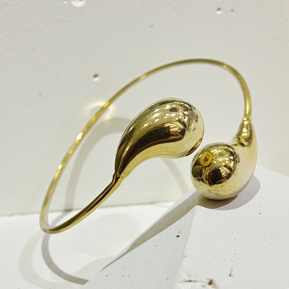 Bottega Model Altın Kaplamalı Gümüş Bilezik