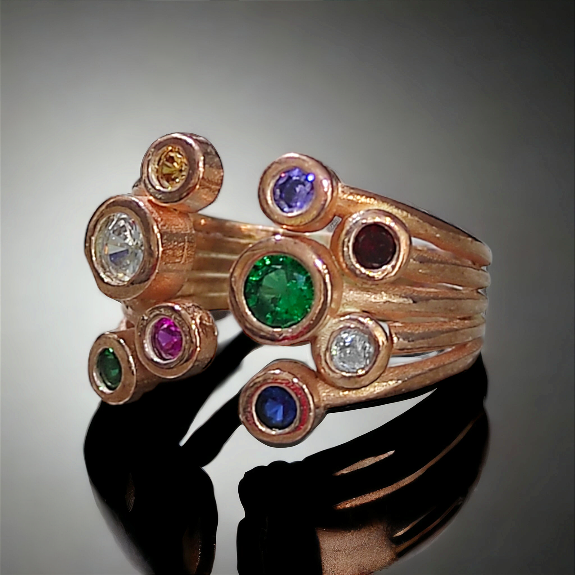 Dogaltasli Rose Tasarım Ayarlamalı Gümüş Yüzük