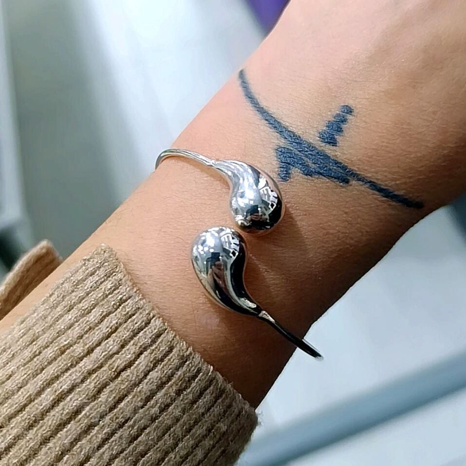 Bottega Model Tasarım Gümüş Bilezik