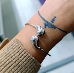 Bottega Model Tasarım Gümüş Bilezik