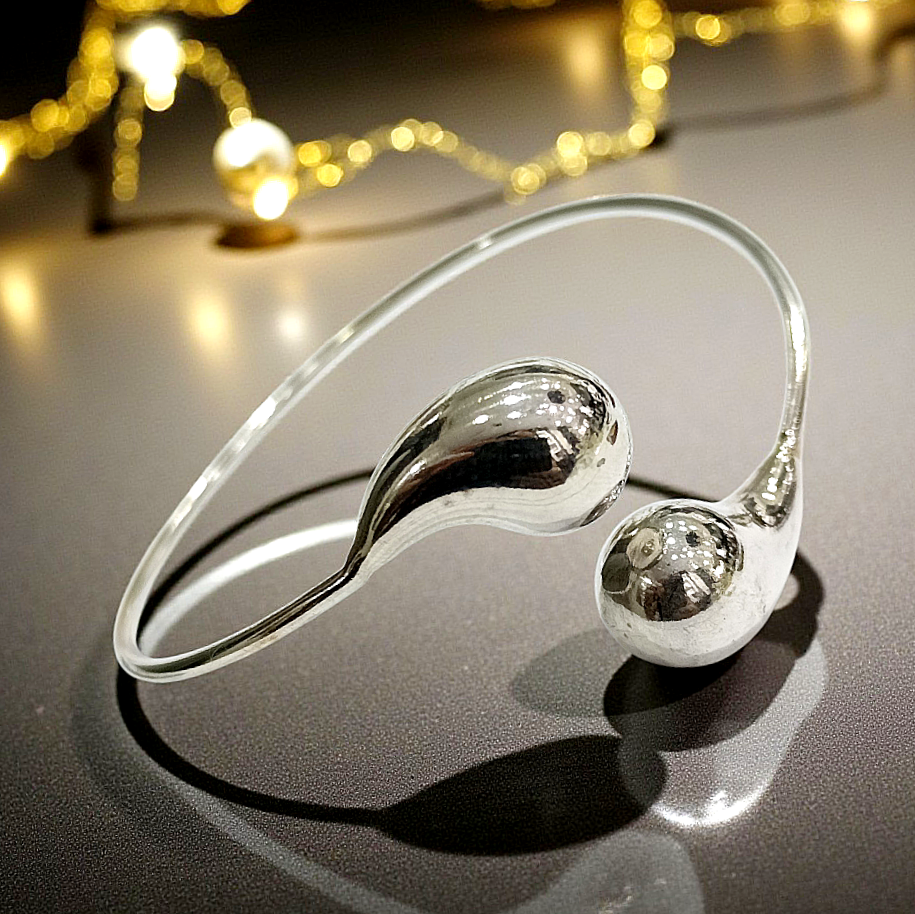 Bottega Model Tasarım Gümüş Bilezik