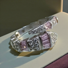 Serpente model Swarovski Taşlı Gümüş Yüzük
