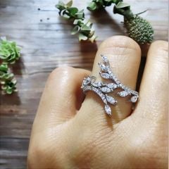 Swarovski Taşlı İthal Gümüş Yüzük