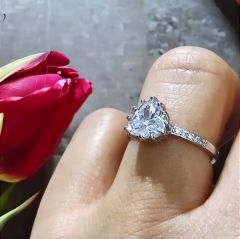 Swarovski Taşlı İthal Gümüş Yüzük