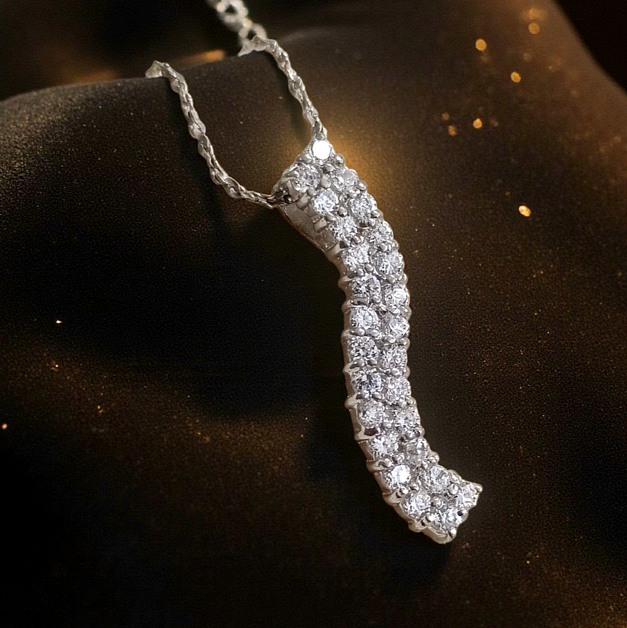 Swarovski Taşlı Altın Rodajlı Gümüş Kolye