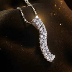 Swarovski Taşlı Altın Rodajlı Gümüş Kolye