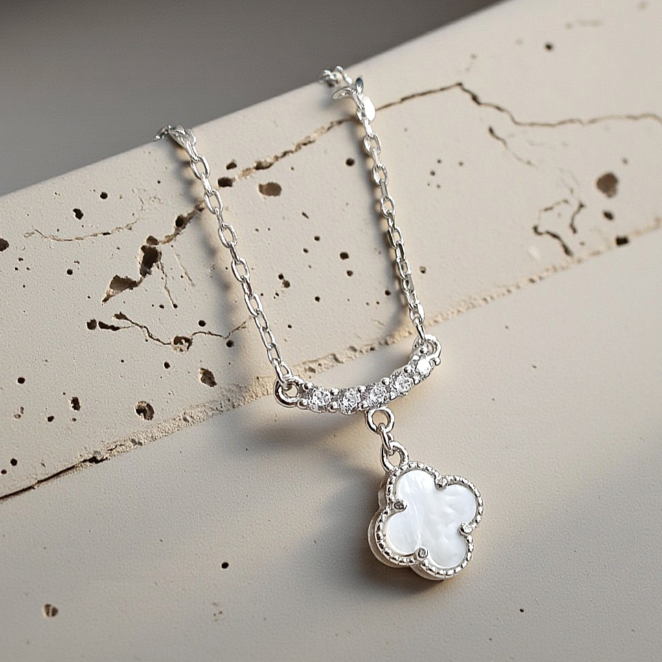 Vancilfe Sedef Taşlı Altın Rodajli Gümüş Kolye