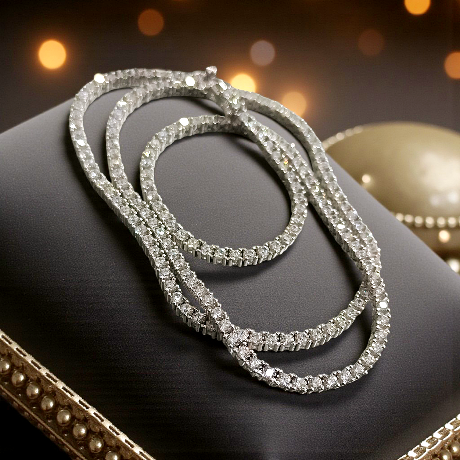 2 mm Swarovski Taşlı  Altın Rodajlı Gümüş Suyolu Kolye