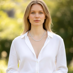 2 mm Swarovski Taşlı  Altın Rodajlı Gümüş Suyolu Kolye