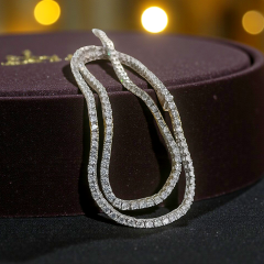 2.5 mm Swarovski Taşlı  Altın Rodajlı Gümüş Suyolu Kolye