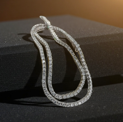 Swarovski Taşlı 2.5 mm Altın Rodajlı Gümüş Suyolu Kolye