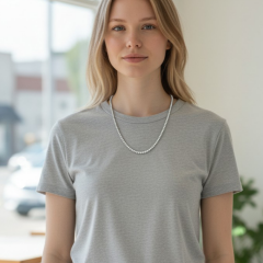 2.5 mm Swarovski Taşlı  Altın Rodajlı Gümüş Suyolu Kolye