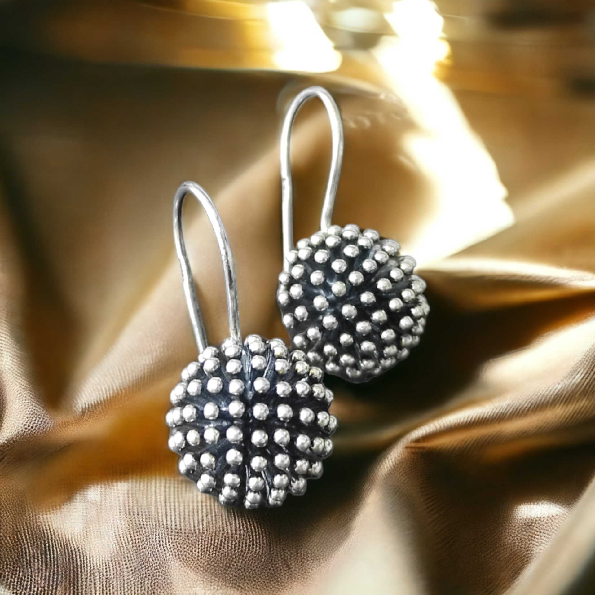 Çivili model Gümüş halka gümüş küpe