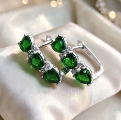 Swarovski Taşlı Altın Rodajlı Kalp Gümüş Küpe