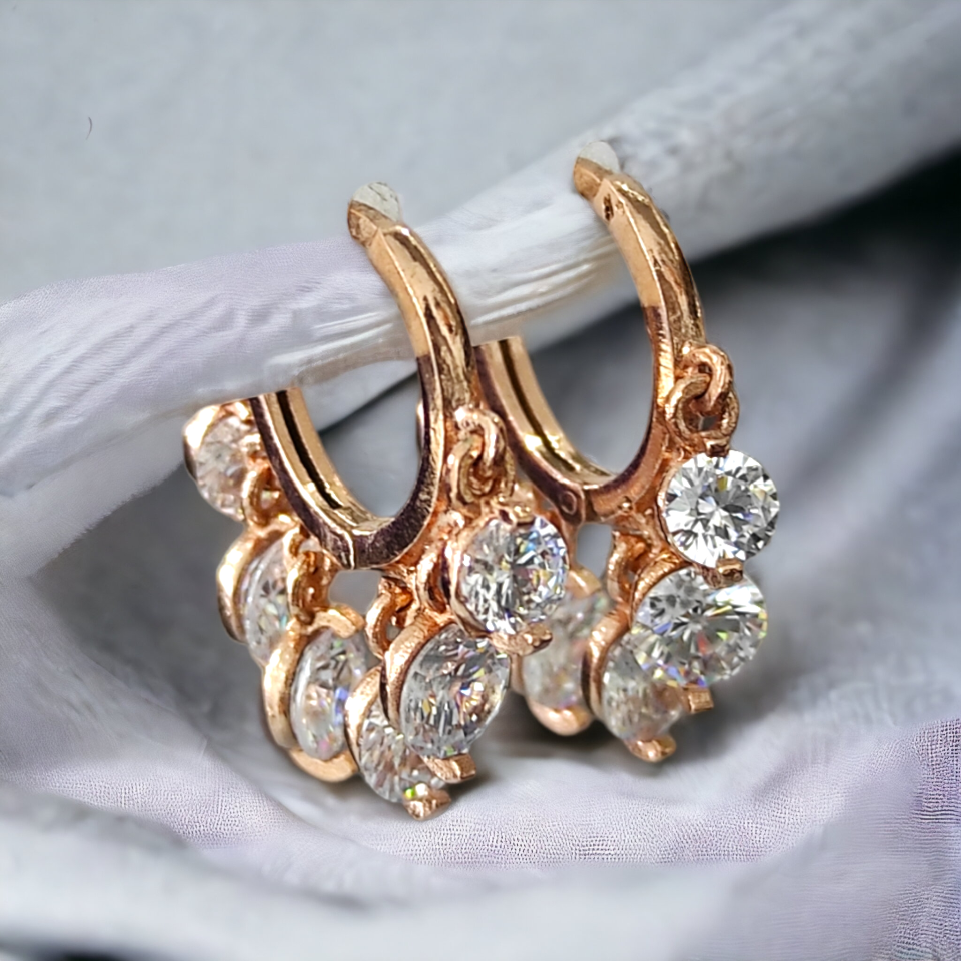 Shakira Rose Gümüş Halka Küpe