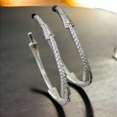 Büyük Boy Gümüş İthal Tasarım Küpe