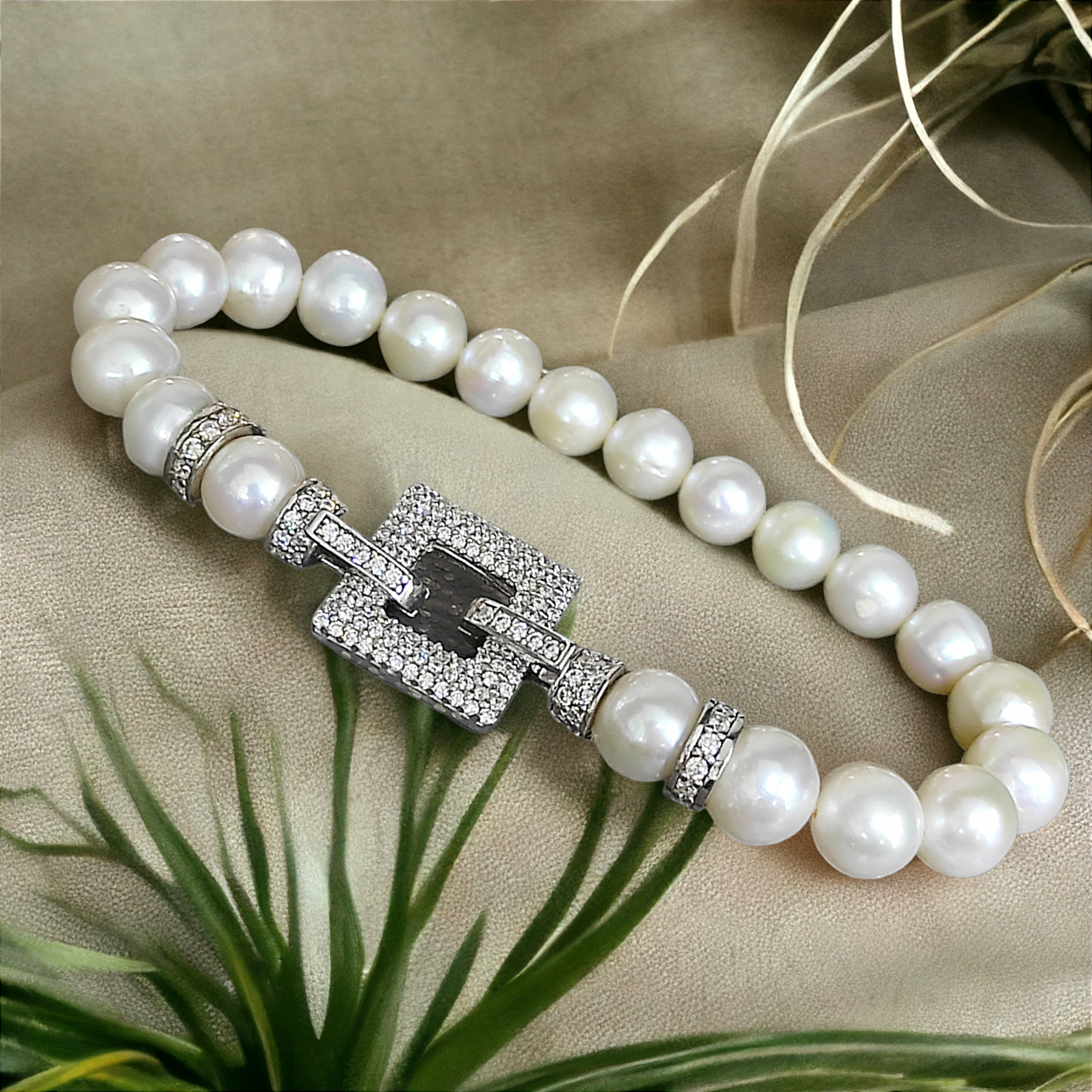 Hakiki inci, Tasarım Gümüş Bileklik