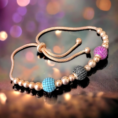 Zirkonyum Taşlı Toplu Gümüş Bileklik