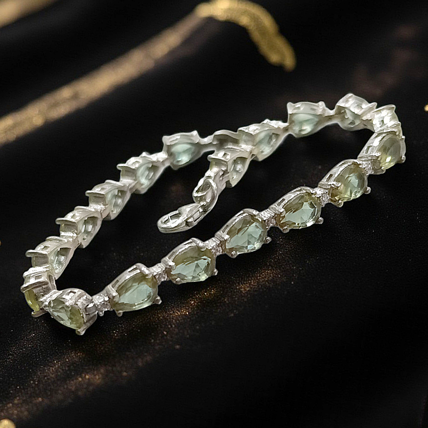 Zultanite Taşlı, Altın Rodajlı Gümüş Bileklik