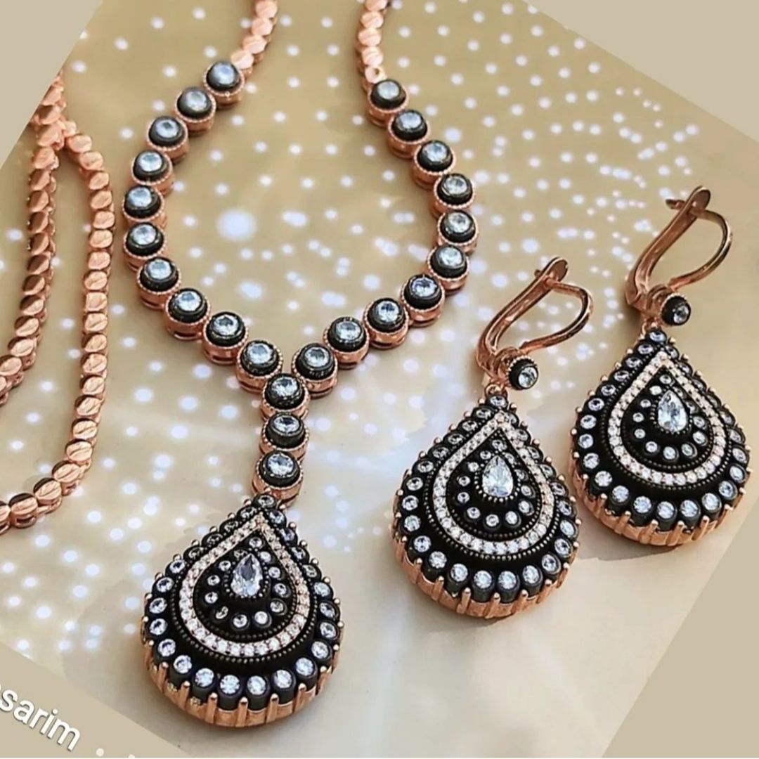 Elmas Montur, Altın Kaplama Gümüş Damla Set