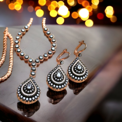 Elmas Montur, Altın Kaplama Gümüş Damla Set