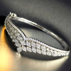 Pırlanta İşçiliği, Swarovski Taşlı Gümüş Bilezik