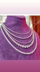 Mozanit Taşlı 5 mm.Altin kaplamalı İthal Suyolu Gümüş  Kolye