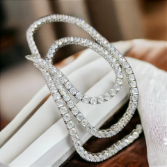 Mozanit Taşlı 5 mm.Altin kaplamalı İthal Suyolu Gümüş  Kolye