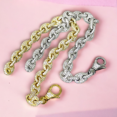 Halat Model, Altın Gold kaplamalı Gümüş İthal Bileklik